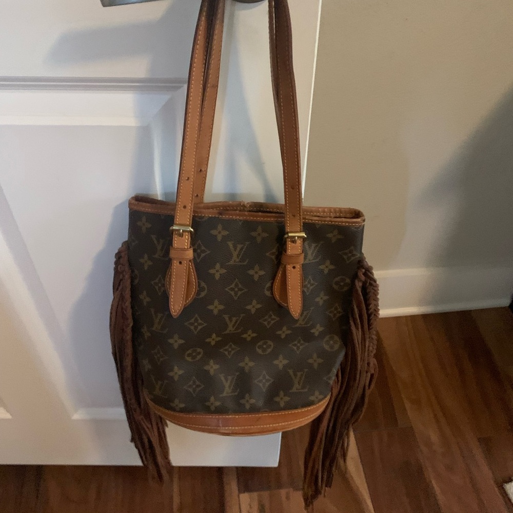 Louis Vuitton Brown Monogram Fringe Tote
